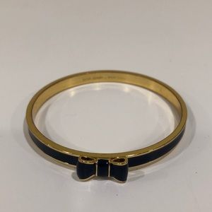 Navy and gold Kate Spade bow bangle